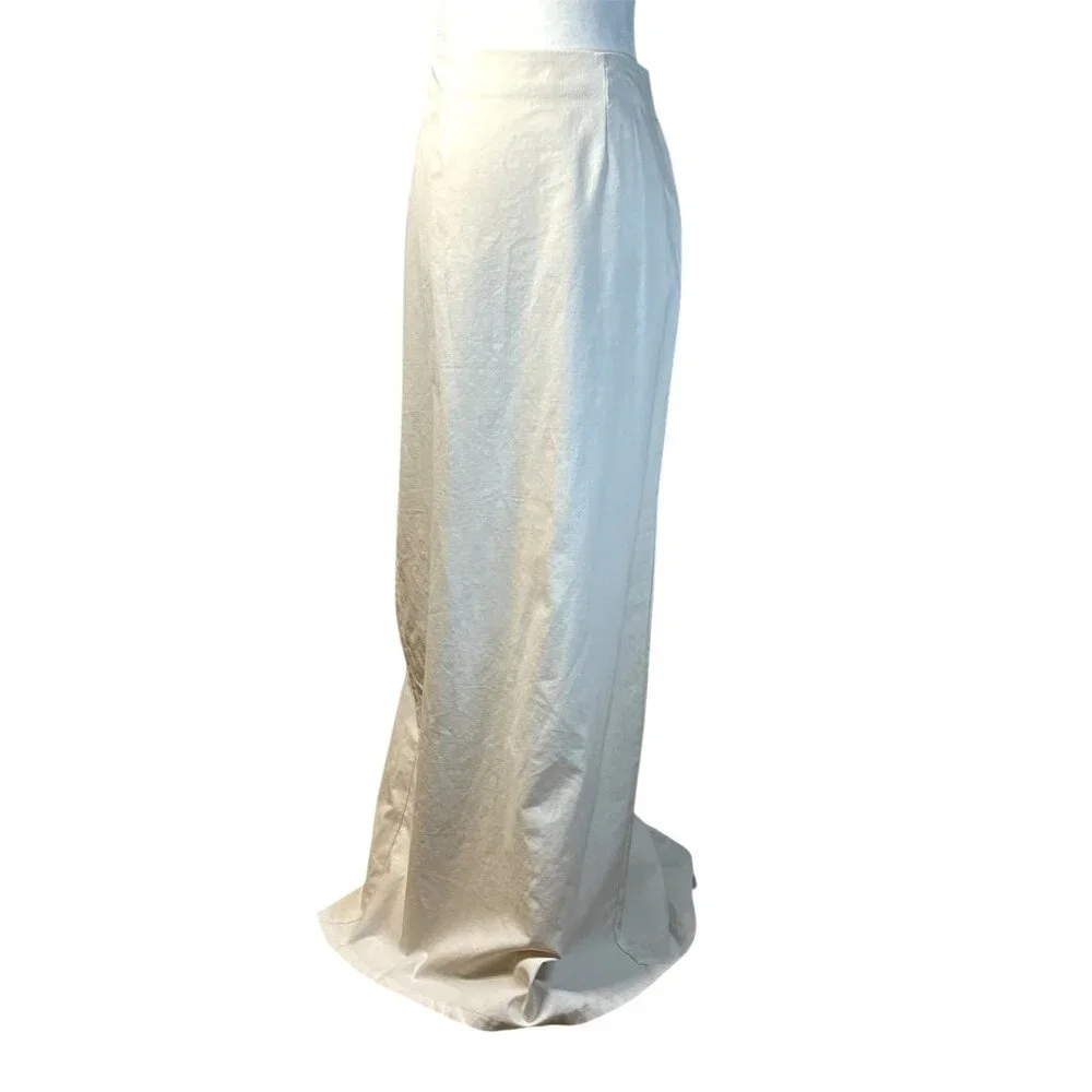 ALL THE WAYS Zephyra Skirt in Ivory Large New Womens Maxi Long